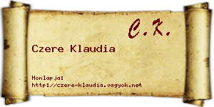 Czere Klaudia névjegykártya