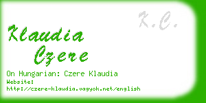 klaudia czere business card